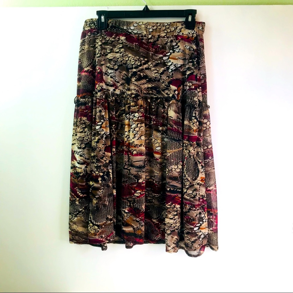 Requirements Midi Brown Skirt S